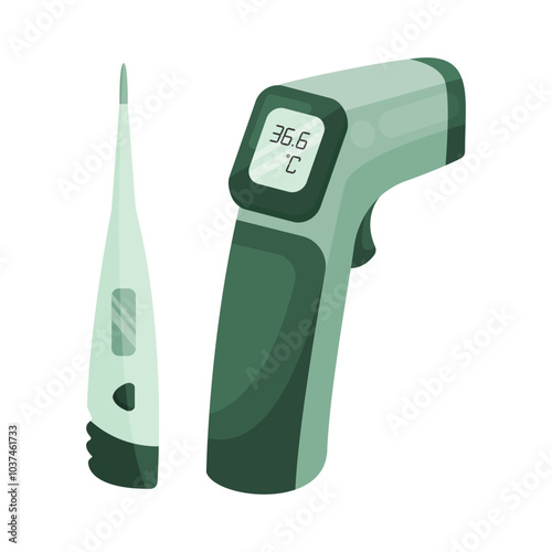Electronic modern thermometer with screen for displaying body temperature