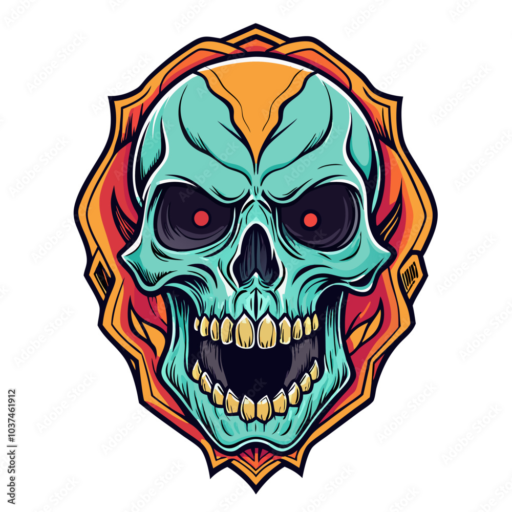 Fototapeta premium Skull Illustrations Design for Outdoor t-shirt Design