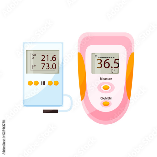 Electronic modern thermometer with screen for displaying body temperature