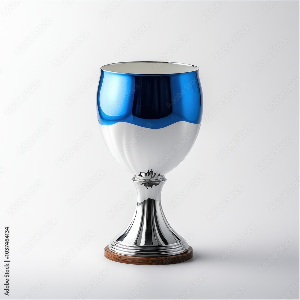 Elegant Trophy on White Background in AR Style Elegant Trophy on White Background in AR Style