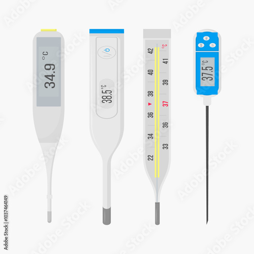 Electronic modern thermometer with screen for displaying body temperature