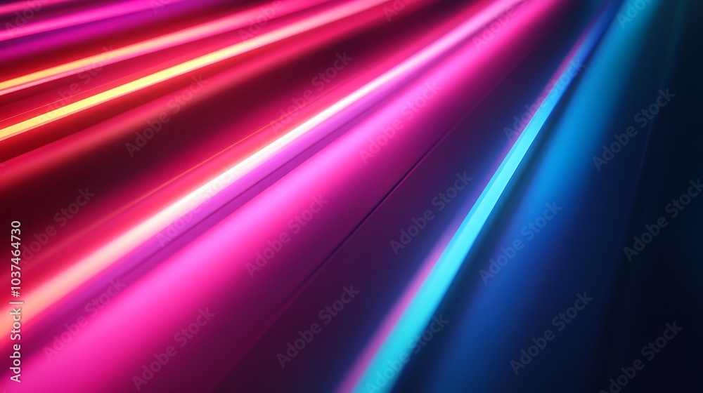 Fototapeta premium A futuristic holographic logo with reflections and plenty of space for text 