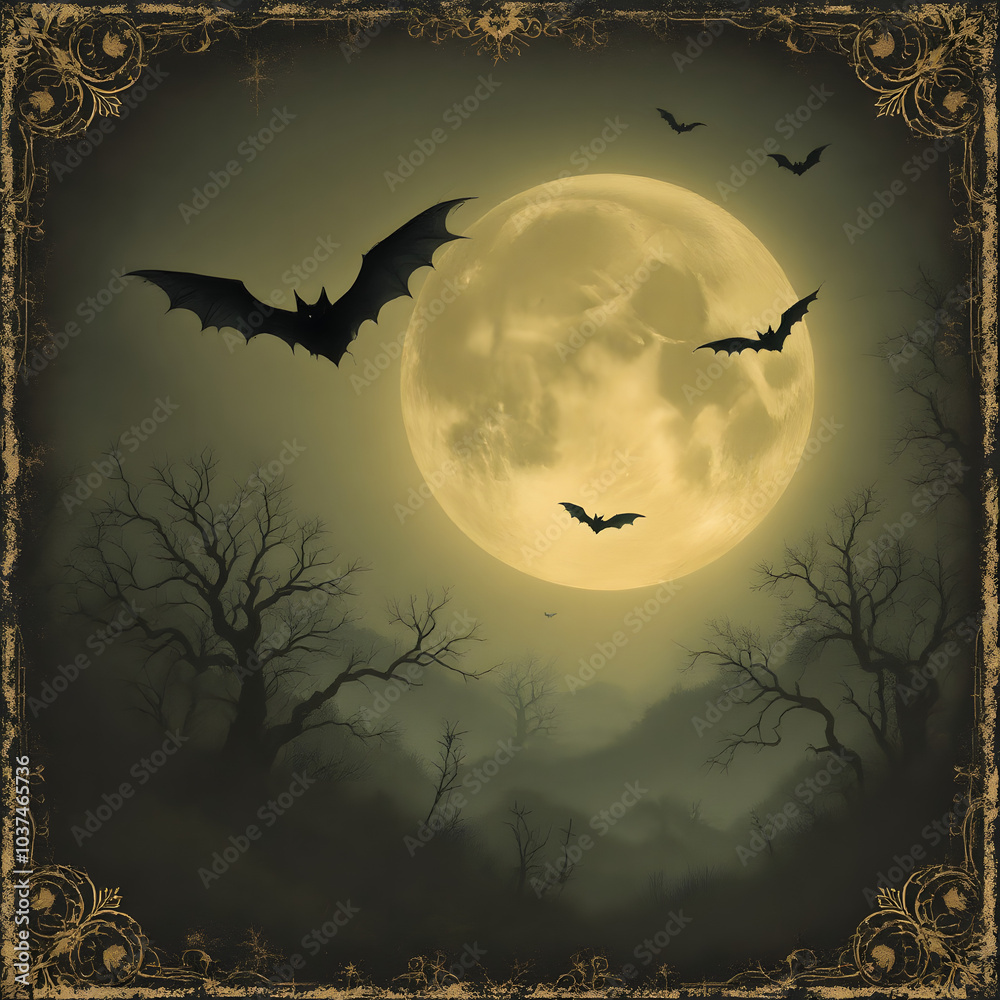 Halloween background with bats Halloween background with bats