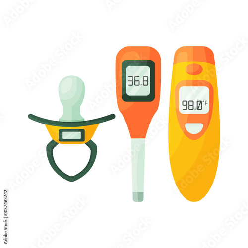 Electronic modern thermometer with screen for displaying body temperature