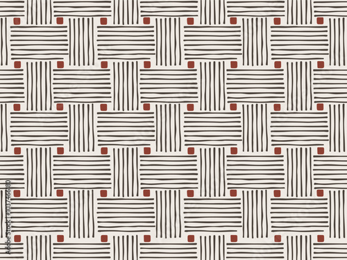 BASKET WICKER WEAVE REPEAT PATTERN. MINAMILISTIC SEAMLESS WICKER WEAVE IN VECTOR FILE