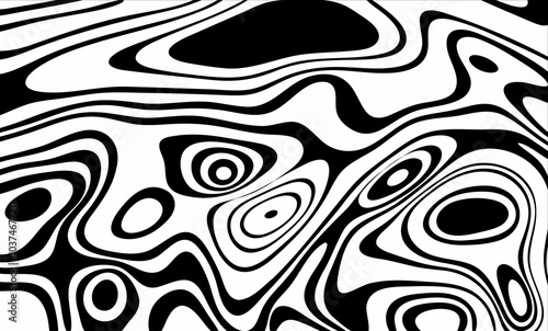 Abstract black and white wave pattern. Eps 10