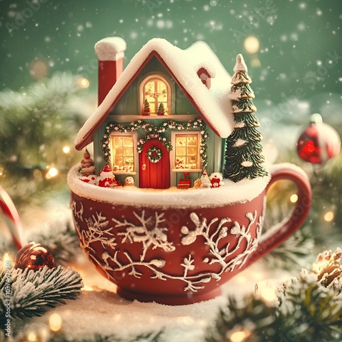 Christmas Cup Background