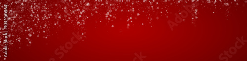 Snowy christmas background. Subtle flying snow