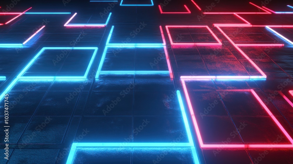 Abstract Neon Lights Pattern Abstract Neon Lights Pattern