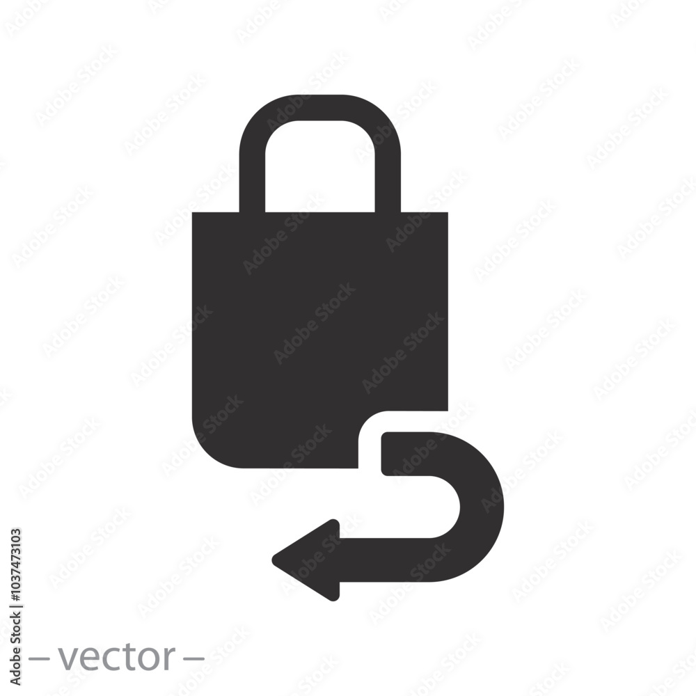 replace bag package, return purchase icon, inverse delivery in shop, store back away, refund flat vector illustration replace bag package, return purchase icon, inverse delivery in shop, store back away, refund flat vector illustration