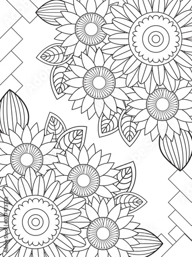 Flowers Coloring Pages For Adules