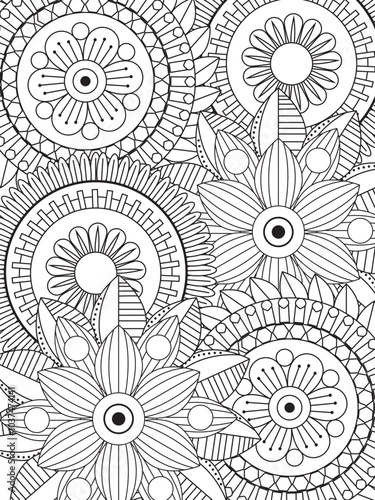 Flowers Coloring Pages For Adules