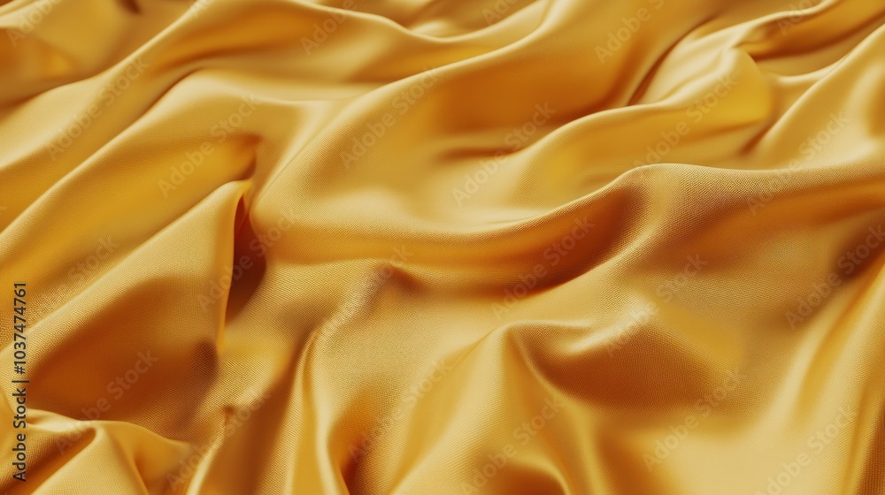 Golden Silk Fabric Draped in Soft Folds Golden Silk Fabric Draped in Soft Folds
