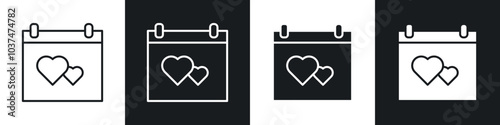 Calendar heart icon