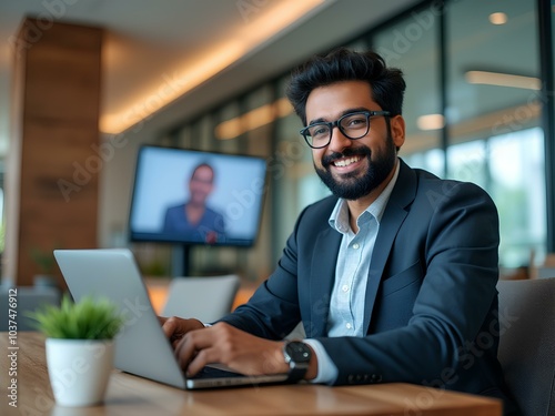 businessman working on laptop computer