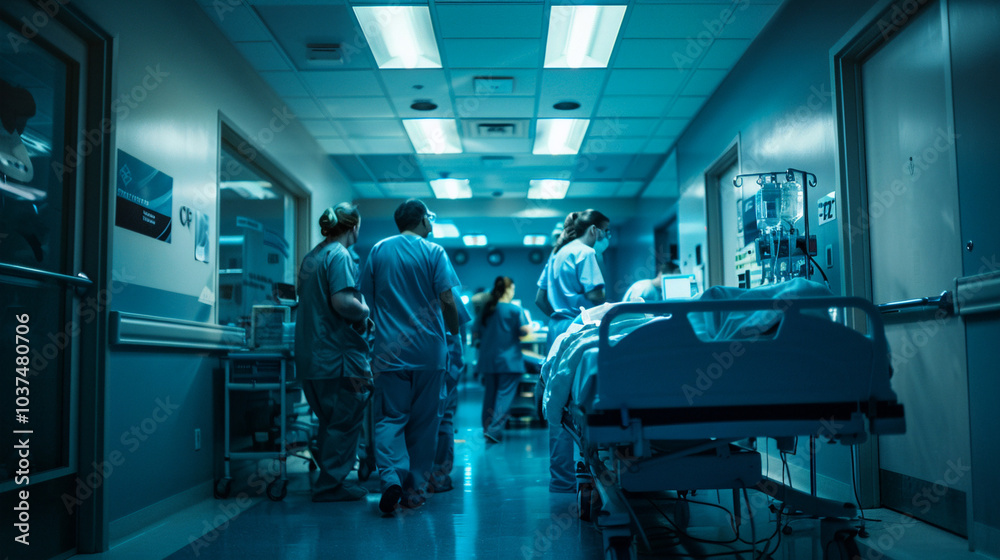 Hospital atmosphere during the night watch Hospital atmosphere during the night watch