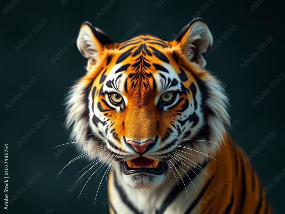 Fototapeta premium Photorealistic Funny tiger image