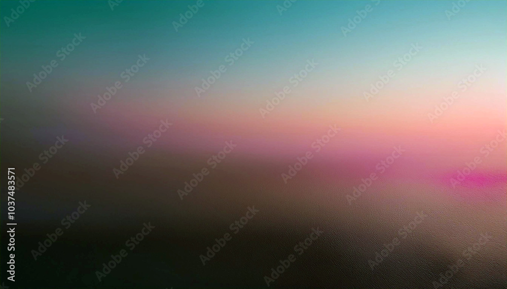 Fototapeta premium A breathtaking sunset paints the sky with vibrant hues of teal, pink, and orange, reflecting beautifully on the calm, dark water below. A tranquil and serene scene.