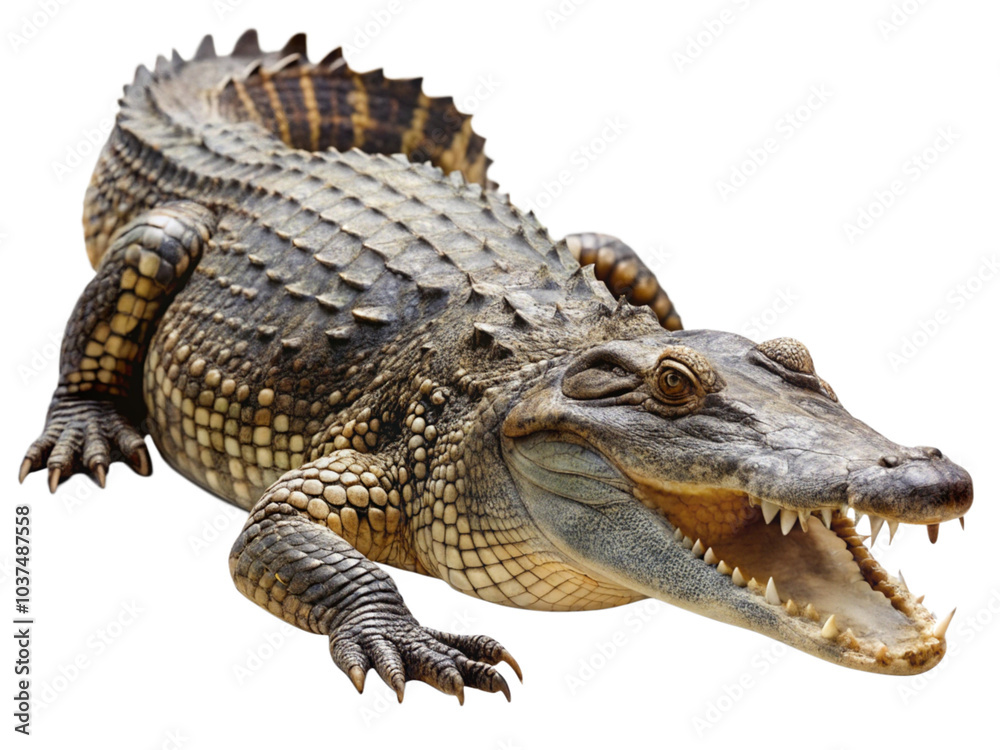 Crocodile isolated on white, transplant png. Crocodile isolated on white, transplant png.
