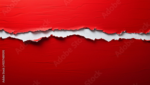 Wallpaper Mural paper edge with a red background and a white border, forming a horizontal banner. Torontodigital.ca