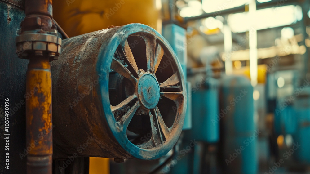 Rusty relics of the industrial age: an old pump, locomotive, and engine stand idle Rusty relics of the industrial age: an old pump, locomotive, and engine stand idle