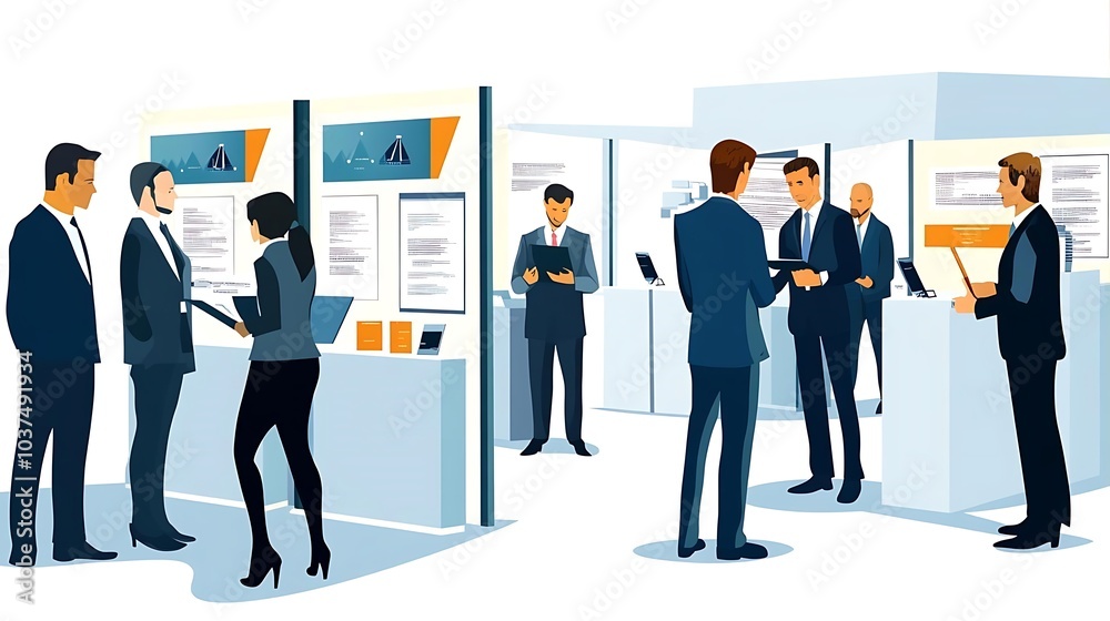 Business Professionals Networking at a Conference Business Professionals Networking at a Conference