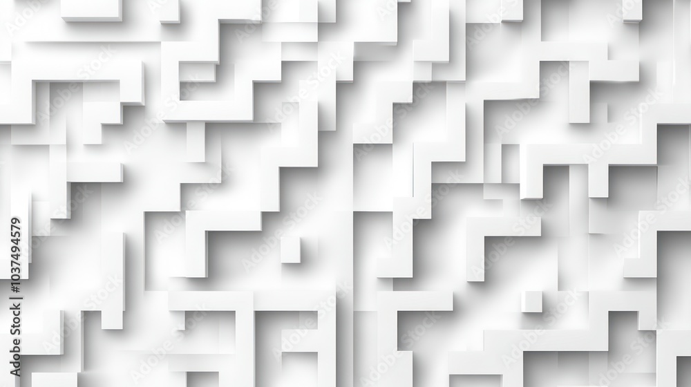 Abstract White 3D Geometric Background Abstract White 3D Geometric Background