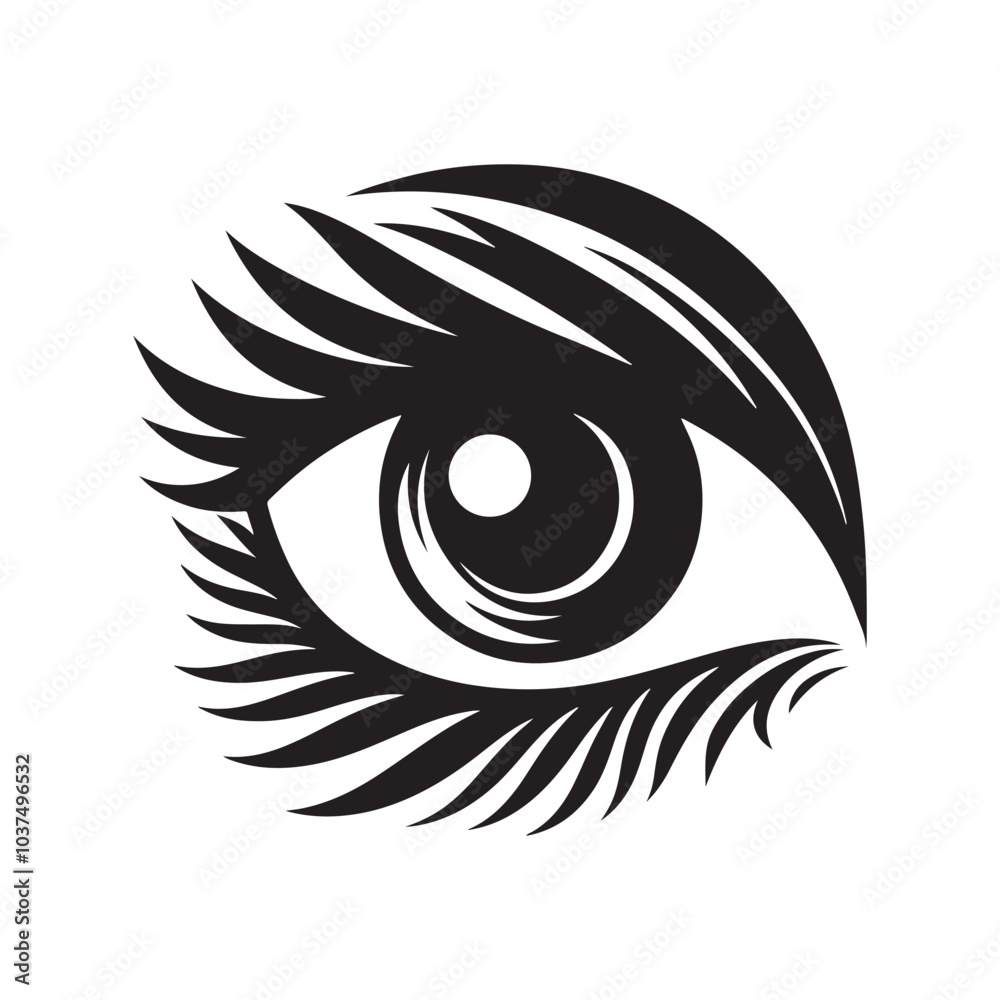 Female Eye Silhouette Vector Clipart - Download for T-Shirts, Posters, and More Female Eye Silhouette Vector Clipart - Download for T-Shirts, Posters, and More