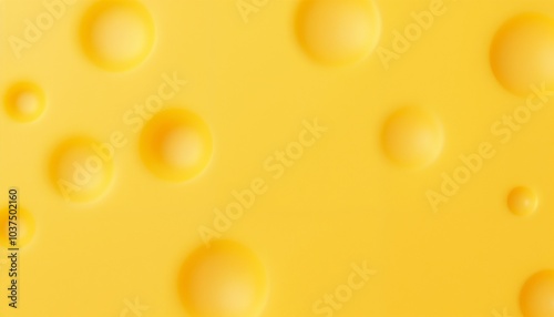 Yellow cheese texture with holes in close-up view against bright background