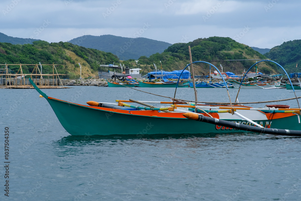 Fototapeta premium Fisherman’s boats by the shore.
