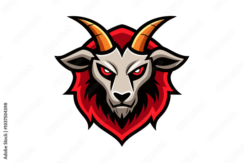 Naklejka premium Evil red wolf tribal tattoo design illustration