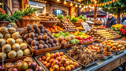 fruits and vegetables at market