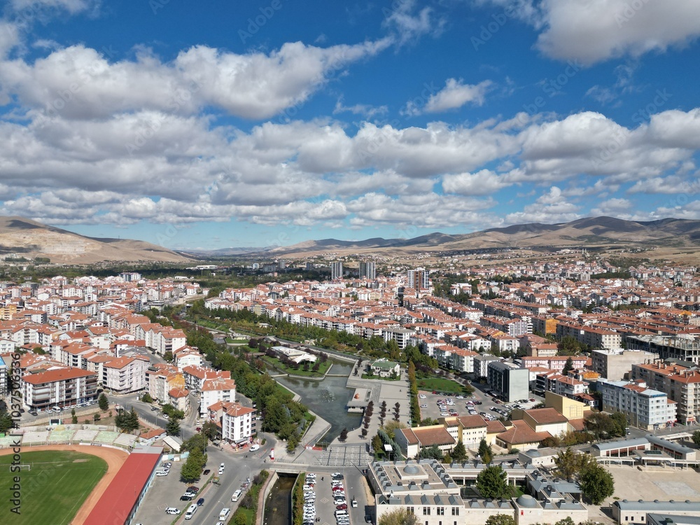 Fototapeta premium The center of Kırşehir province in Central Anatolia