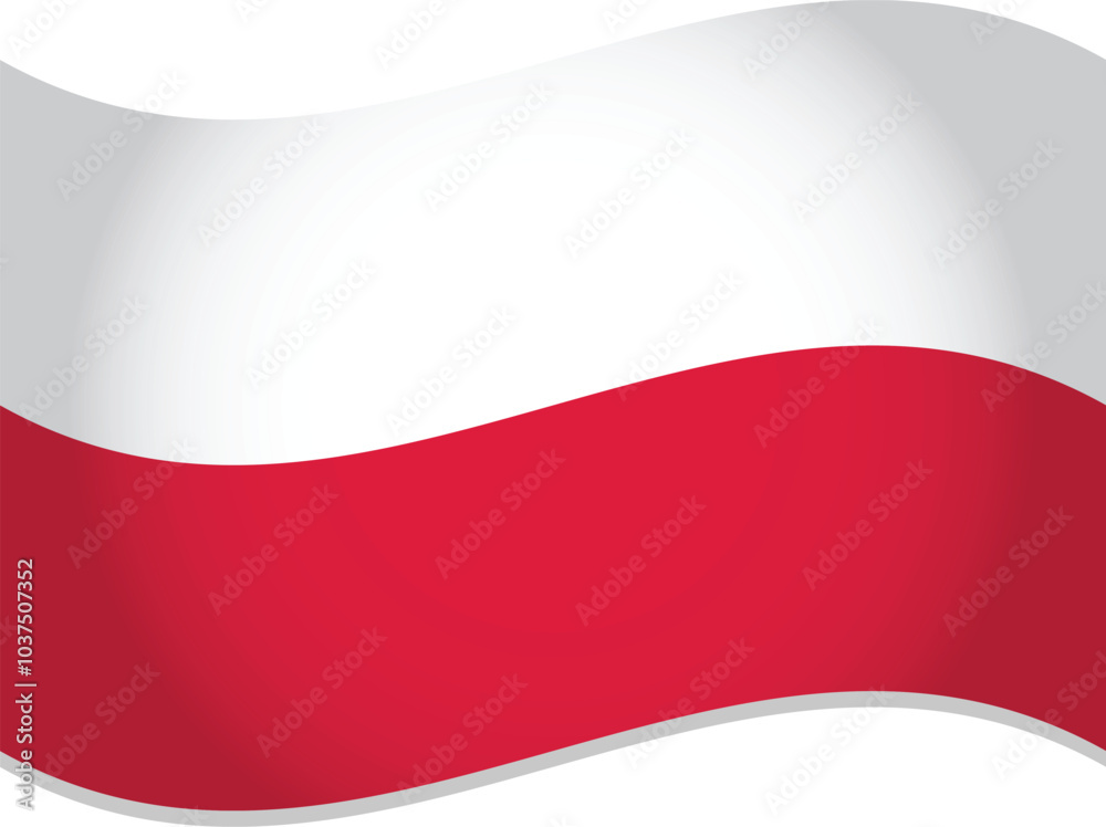 Flag of Poland 3D Vector Flag of Poland 3D Vector