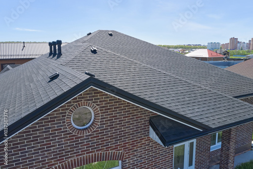 Wallpaper Mural House roof with asphalt shingles Torontodigital.ca