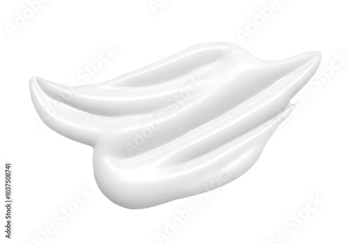 White cosmetic cream smear isolated on white 