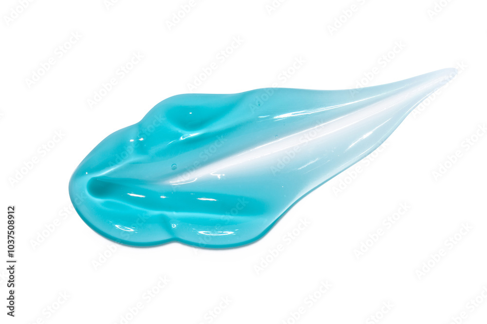 Clear liquid gel isolated on white Clear liquid gel isolated on white