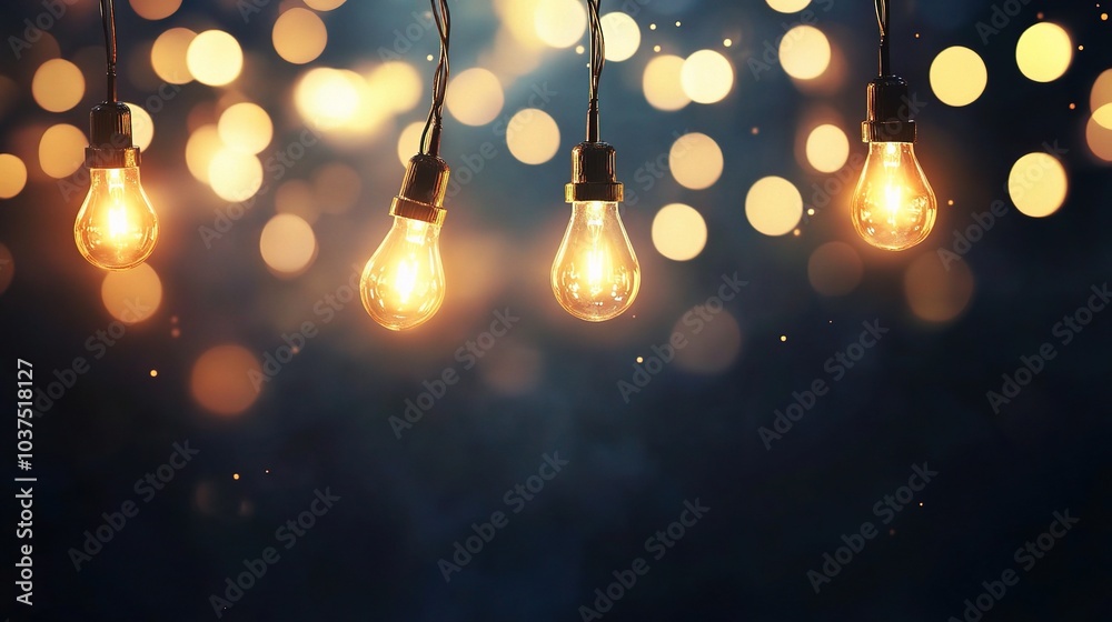 String Lights with Blurred Background and Bokeh Effect String Lights with Blurred Background and Bokeh Effect