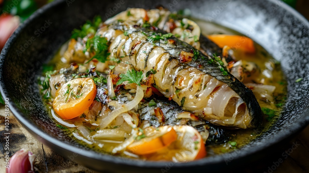 Sweet and sour herring with onions Sweet and sour herring with onions