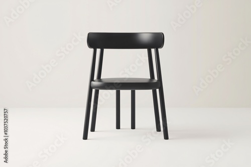 Modern Black Wooden Chair Design 