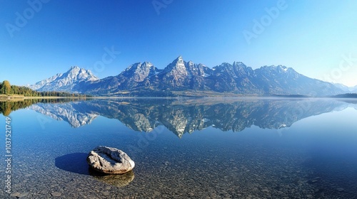 Serene Mountain Reflection on Calm Lake