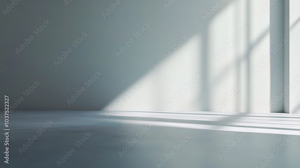Bright Minimalist Interior Space with Shadows Bright Minimalist Interior Space with Shadows