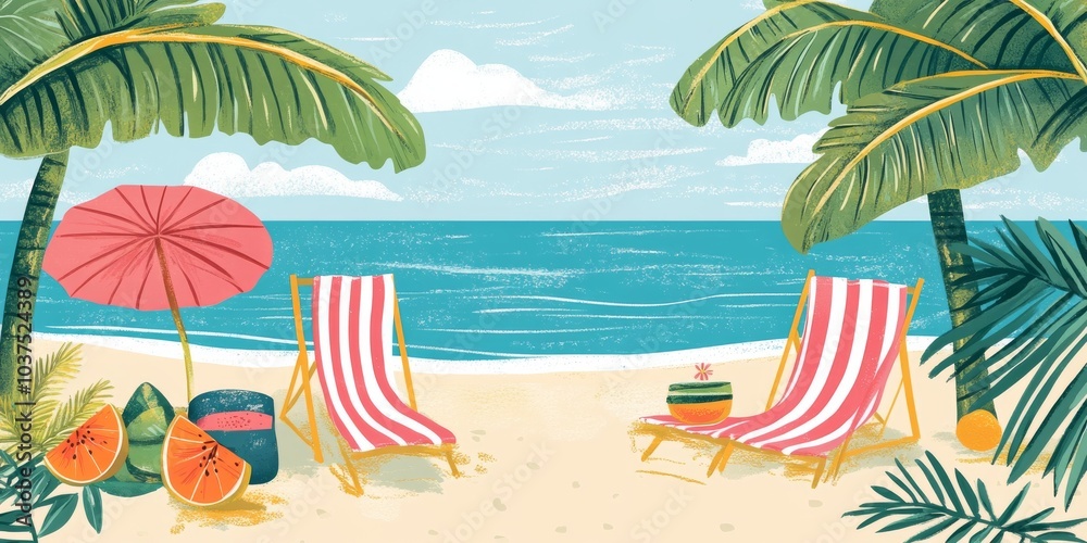 Naklejka premium A fun, summery design perfect for your crafts and projects