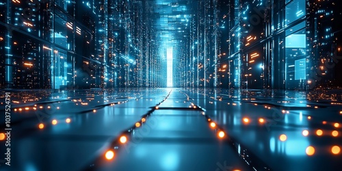  It company services, abstract, high tech, futuristic, lights 