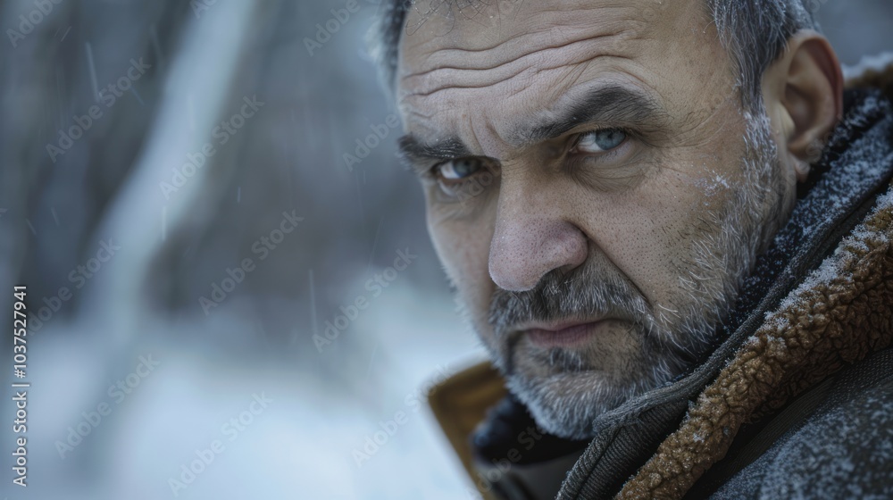 Man in the Winter Cold Man in the Winter Cold
