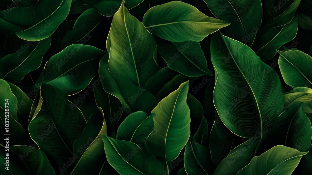 green banana leaf texture, abstract natural background. green banana leaf texture, abstract natural background.