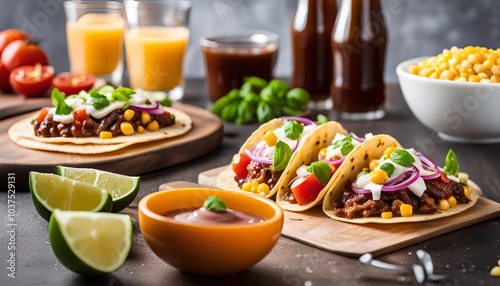 Wallpaper Mural Delicious Tacos with Corn and Meat Torontodigital.ca