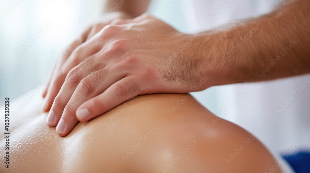 A close-up shot of hands applying massage techniques on a person's back, evoking a sense of relaxation and wellness, highlighting smooth, skilled motions. A close-up shot of hands applying massage techniques on a person's back, evoking a sense of relaxation and wellness, highlighting smooth, skilled motions.