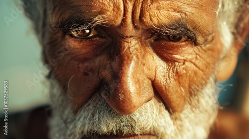 Closeup Portrait of an Old Man