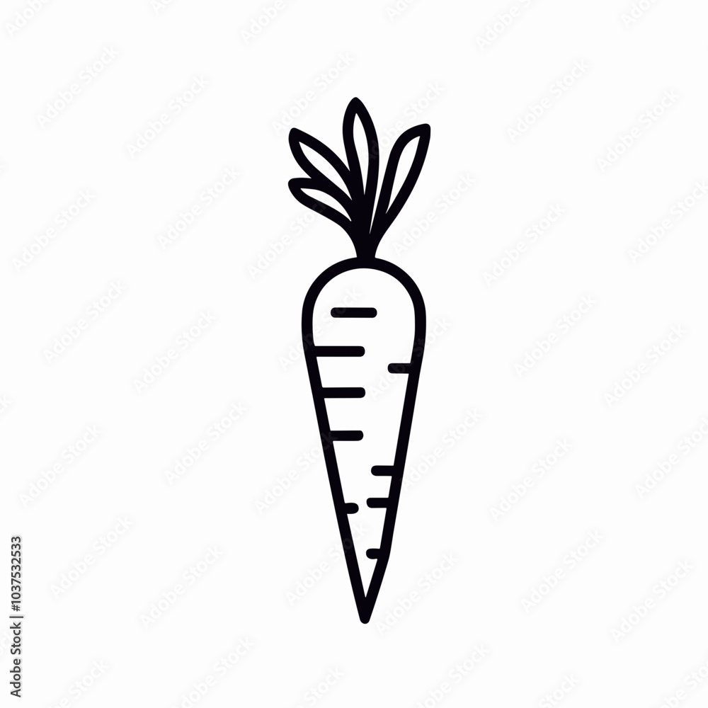 Carrot vector icon in black, root vegetable symbol Carrot vector icon in black, root vegetable symbol